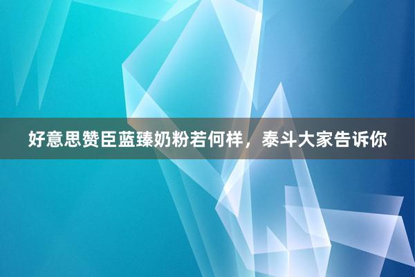 好意思赞臣蓝臻奶粉若何样，泰斗大家告诉你